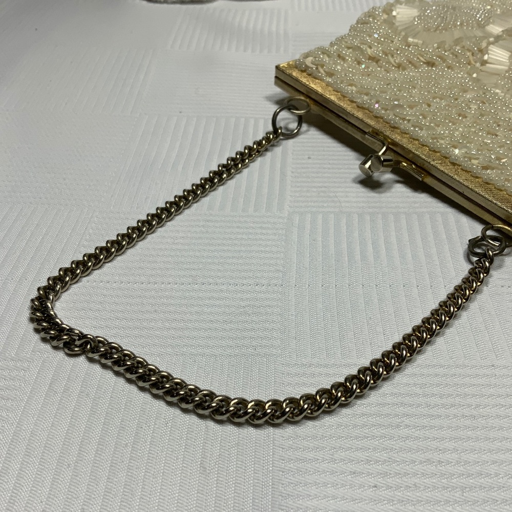 Bead and Sequin Vintage Evening Wedding Clutch - Picture 6 of 16